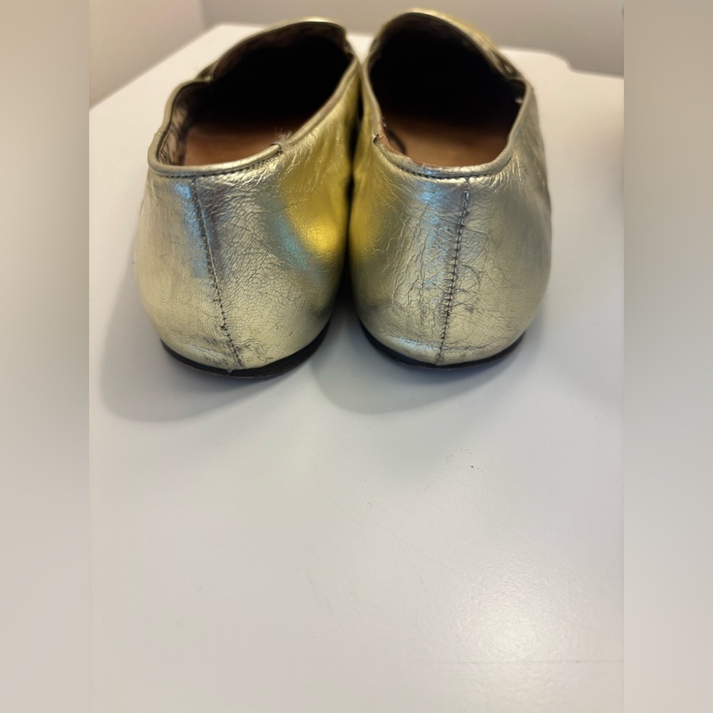 Vintage Women’s Gold Gucci Loafers Size 37 - Picture 3 of 5